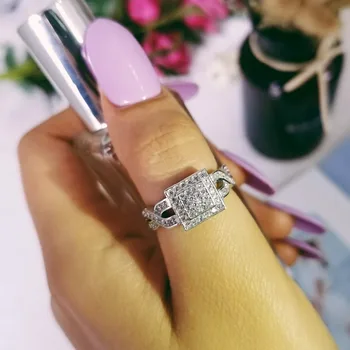 

original Design 925 sterling silver fashion luxury wedding ring engagement finger ring wholesale jewelry R4612S