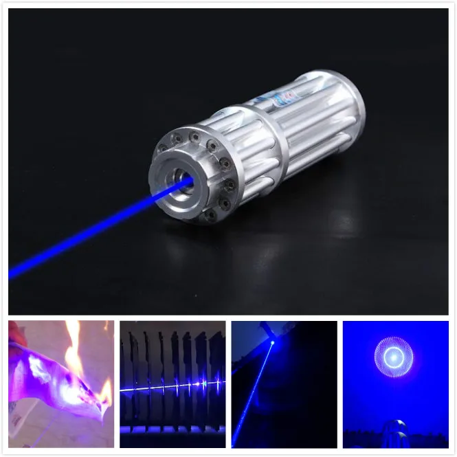 

High power 1000000m 450nm Blue laser pointer Strong Shot Bird Light Cigarrete Blow Solder Lazer