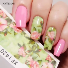 1 лист Водные Наклейки для ногтей шикарные Цветочные переводные наклейки s цветы наклейки для нейл-арта Переводные татуировки XF1420
