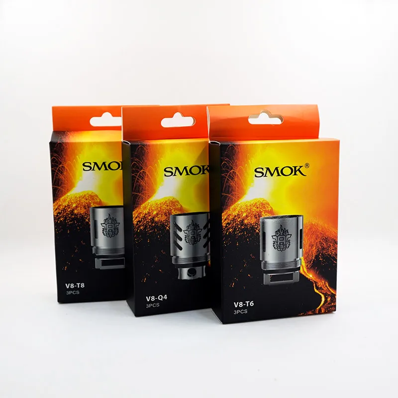 

Smok V8 Coil Head V8-T8 V8-T6 V8-Q4 V8-X4 V8 RBA Replacement Coils For TFV8 Cloud Beast Tank 3pcs/lot