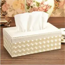 Мода белый/черный звезда прямоугольник кожа дерево tissue box ткани бумажная коробка держатель ткани для домашнего декора PZJH004