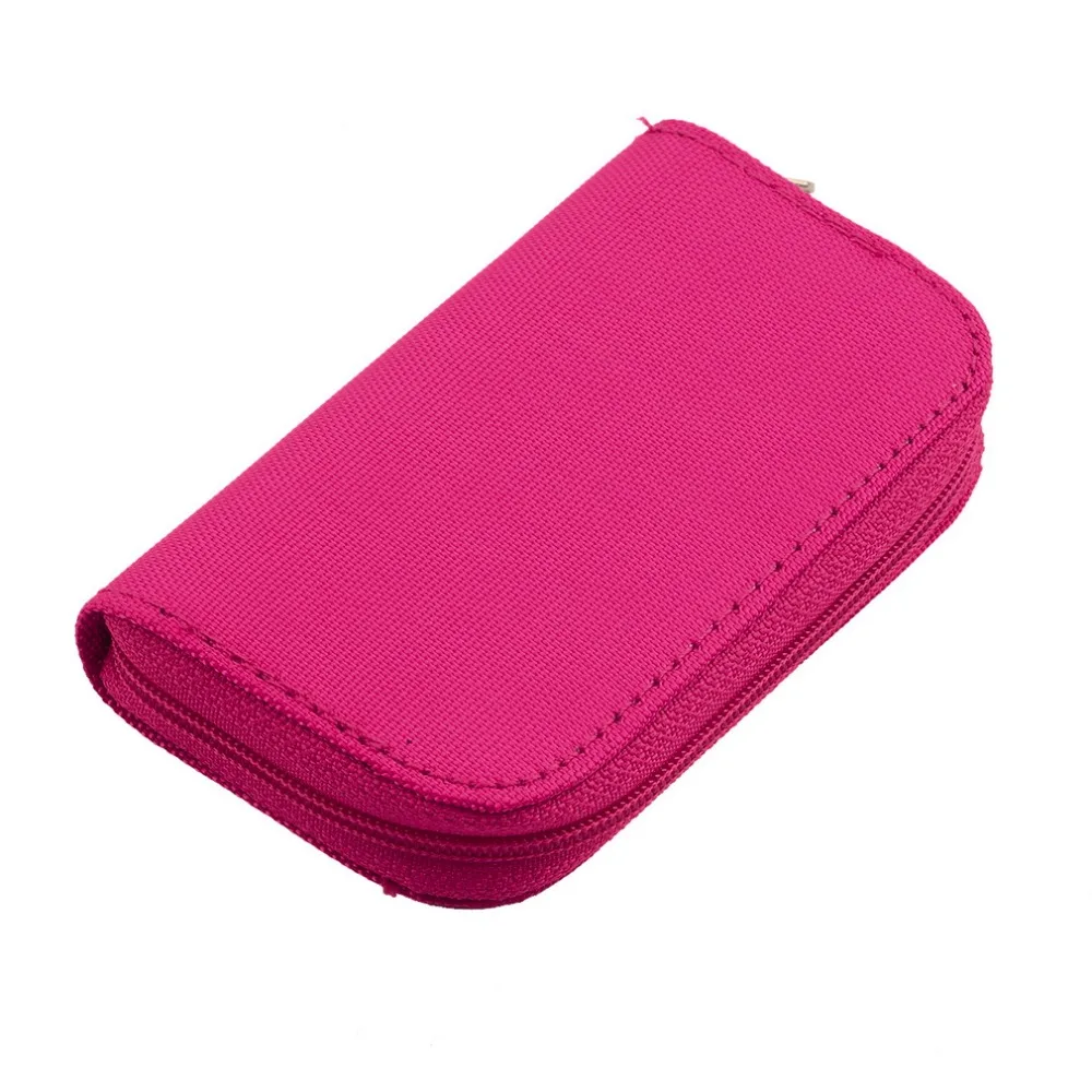 New Rose Red SD SDHC MMC CF Micro Memory Card Storage Carrying Pouch ...