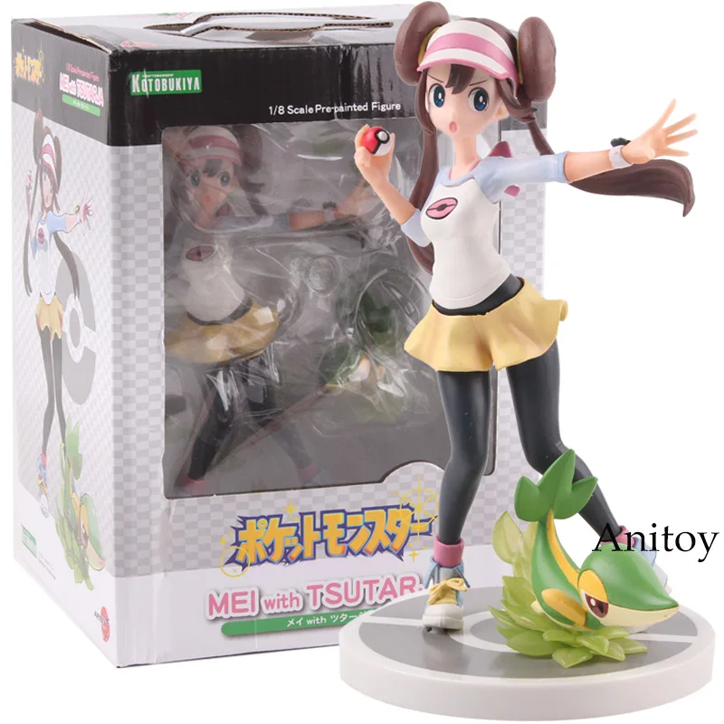 ARTFX KOTOBUKIYA статуи Туко с Pokabu Tepig/Mei с Tsutarja Snivy ПВХ Аниме Фигурки Коллекционная модель игрушки - Цвет: A with box