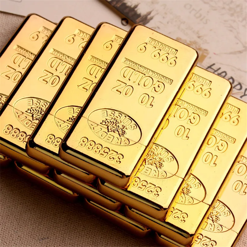

Luxury Compact Jet Butane Lighter Torch Lighter Inflated Gas Bullion Lighter Grinding Wheel Bar Gold Brick Pure All Metal NO GAS