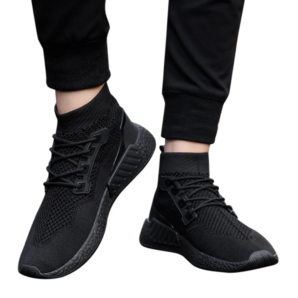 Модные мужские повседневные мягкие дышащие сетчатые кроссовки для бега обувь