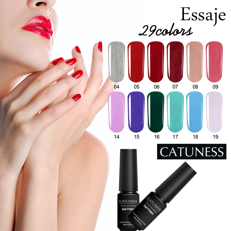 CATUNESS УФ-гель Новый Nail Art Советы Дизайн Soak Off UV Гель лаков для ногтей лак 29 Цвет УФ