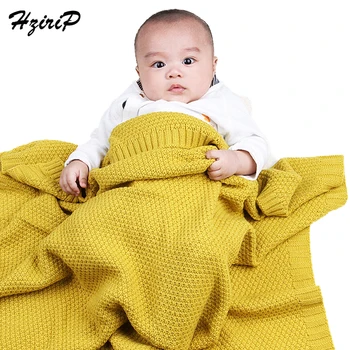 

Hzirip High Quality Candy Color Infant Woolen Blanket Children 100% Acrylic Knitted Baby Blanket For Boys Girls Kids 100*80 CM