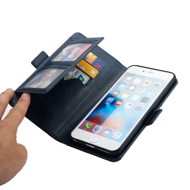 Кожаный чехол книжка для iphone Xs Max 6 s plus X силиконовый бумажник с держателем карт 7 8