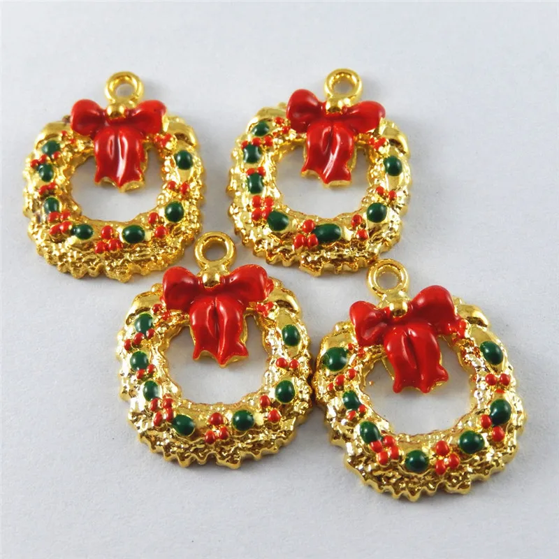 5PCS Small Colorful font b Gold b font Tone Garland With Bow font b Jewelry b