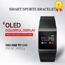 Лучший цветной дисплей oled IOS Android совместимый Smartband наручные часы с пульсометром кровяное давление