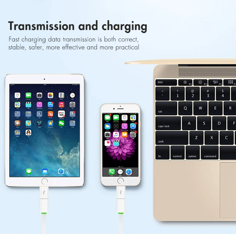 ! ACCEZZ 3 шт. USB OTG адаптер Micro Женский 8 контактный разъем для iPhone 6 7 X Plus XS XR Быстрая