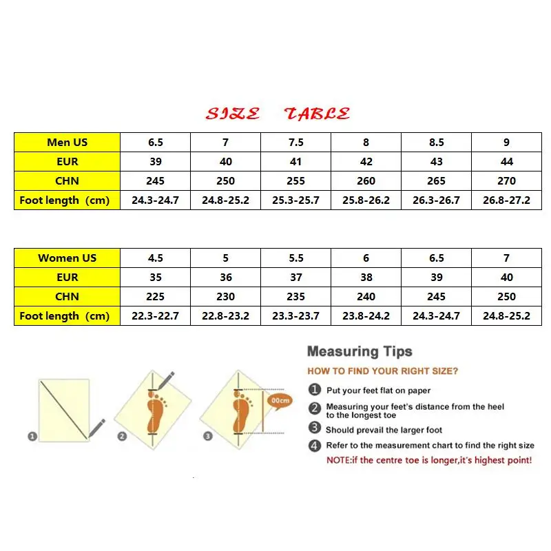 Warrior Size Chart