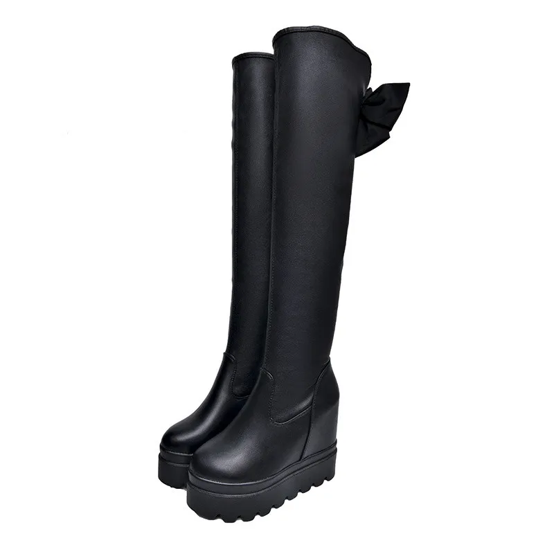 

2018 New Winter Over The Knee Boots for Women Thick Bottom Flat Platform Shoes Thigh High Boots Long Boots