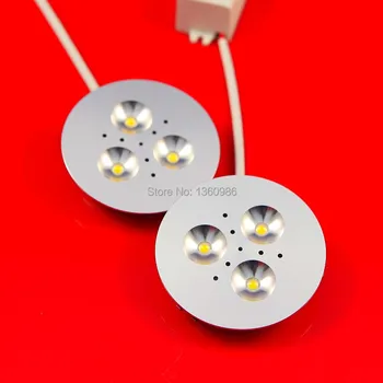 

3*3W LED Puck/Cabinet Light, LED driver aluminum shell AC110-240V/DC12V 9W led puck light for cabinet