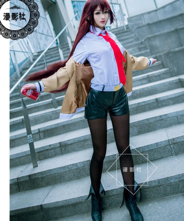 Костюм для косплея Steins Gate из японского аниме жакет пальто рубашка костюмы