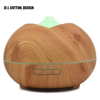 

400ML Wood Grain Humidifier Aromatherapy Essential Oil Aroma Diffuser for Home Ultrasonic Air Humidifier Fogger Mist Maker Light