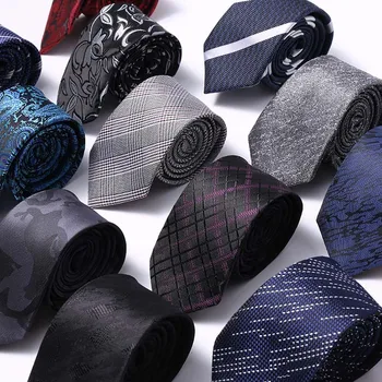 

Ties For Men Business 6cm Polyester Silk Business Tie High-Grade Polyester Silk Jacquard Ties Classic Print Wedding Suit Necktie