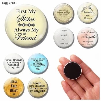 

"First My Sister Always My Friend" Friendship Fridge Magnet Souvenir Gift Alphabet Cute Magnets for Refrigerators for Home Decor