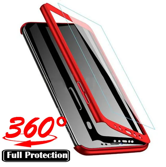 

Luxury 360 Full Cover Phone Case For Xiaomi 9T Pro MI9 9SE Redmi K20 Note 7 5 6 Pro 7A 6A 5A 5Plus K20pro Cover Case With Glass