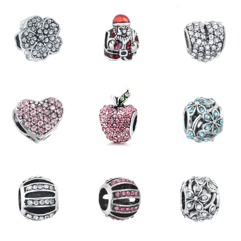 

CUTEECO Wholesale Christmas Gift Spring Charm Beads Fit Pandora Charms Bracelets For Women DIY Handmade Jewelry Accessories