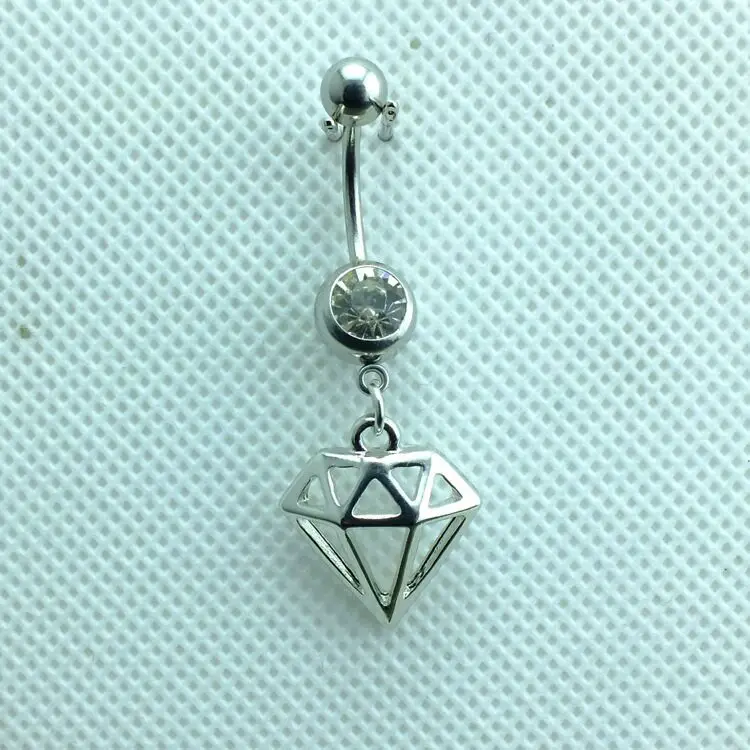 Spencer's Body Rage Belly Button Ring Silver Shape Dangle 14G 316Lin