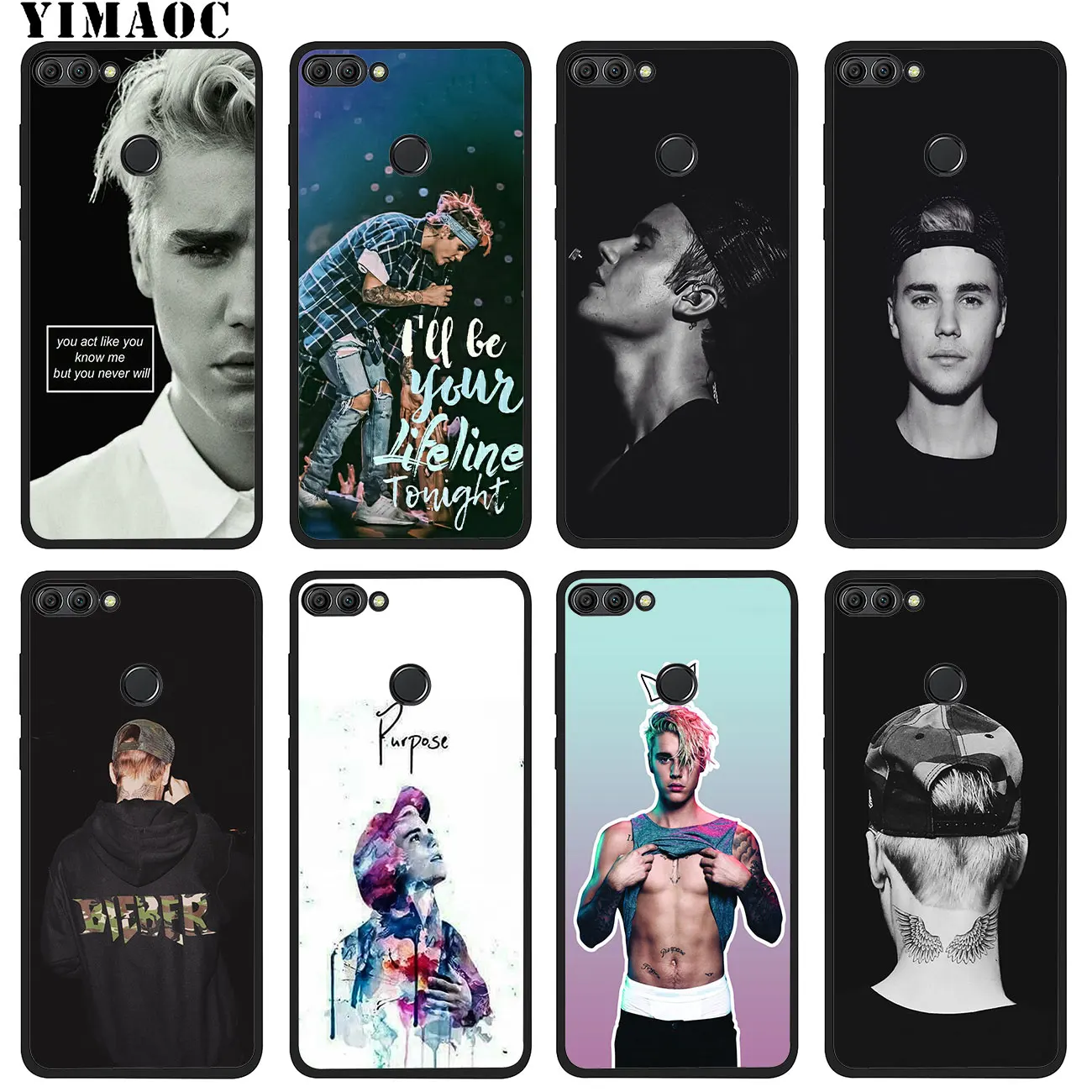 YIMAOC Justin Bieber Soft Silicone Phone Case for Huawei Y7 Y6 Prime Y9 2018 Honor 8C 8X 8 9 10 Lite 7C 7X 7A Pro Black Cover