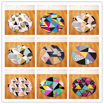 

Geometric Round Carpet Kids Play Tent Gym Rug Bedroom Living Room Coffee Table Floor Mats /Baby Crawling Carpets