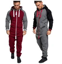 Casual Tracksuit Jumpsuit Mens Patchwork Overalls Sweatshirt Hoodies Siamese Trousers Romper Man Oversized Sweatsuit Clothing Casual Tracksuit Jumpsuit Mens Patchwork Overalls Sweatshirt Hoodies Siamese Trousers Romper Man Oversized Sweatsuit Clothing