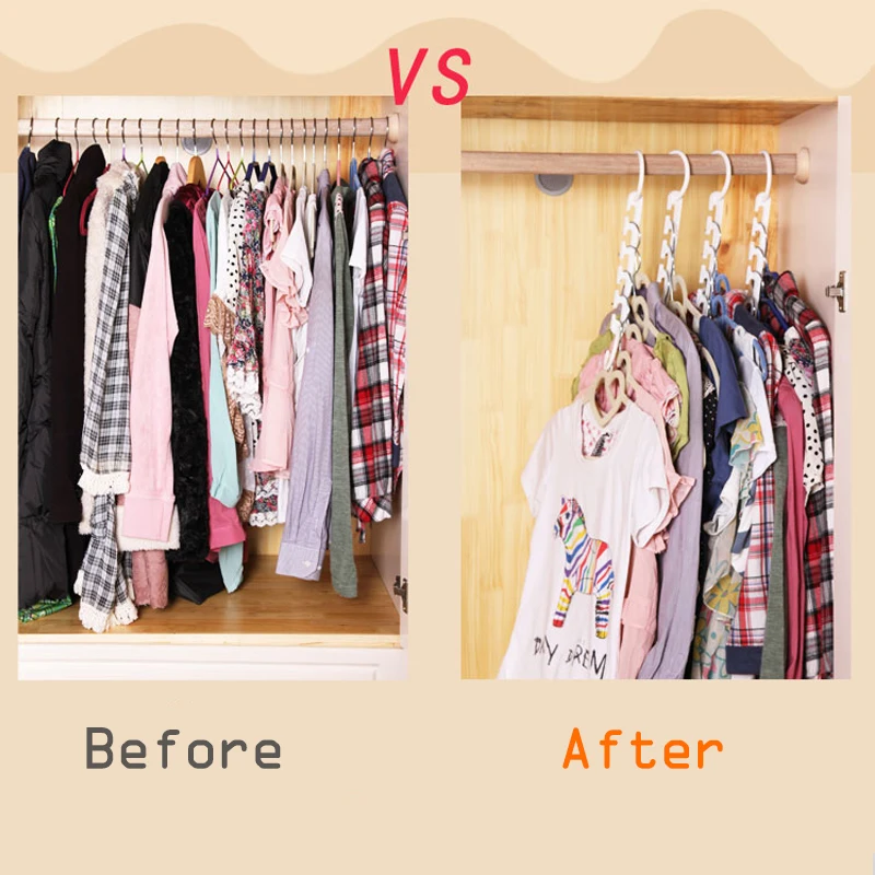 8 Pcs Hanger for Clothes Hangers Space Saver Wardrobes Clothes Organizer Storage Multi Magic Closet Clothing Hook