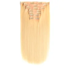 Пряди волос на зажимах