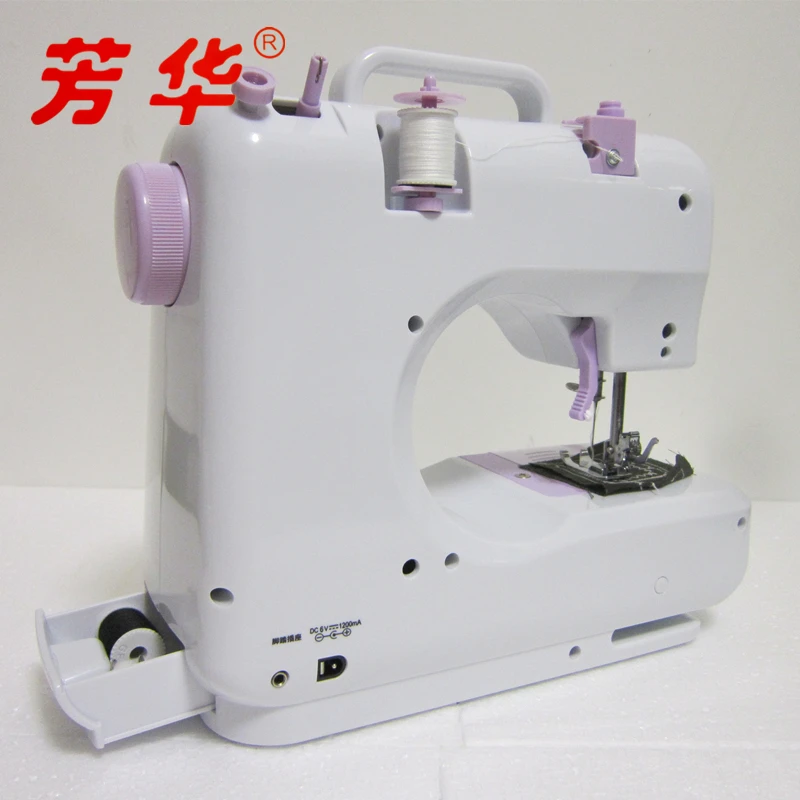 FANGHUA подлинный FHSM 505A мини швейная машина обновление портативный бытовой Вязание Многофункциональный Электрический лапка педаль