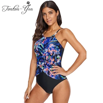 

Two piece Tankini Set Plus size Swimwear Women 2019 Monokini Bodysuits Swimsuit Bather Beach Wear Bathing Suit Drop shipping