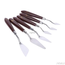 1PC Artist Stainless Steel Palette Knife Spatula Scraper for Mixing Oil Painting G12 Drop ship