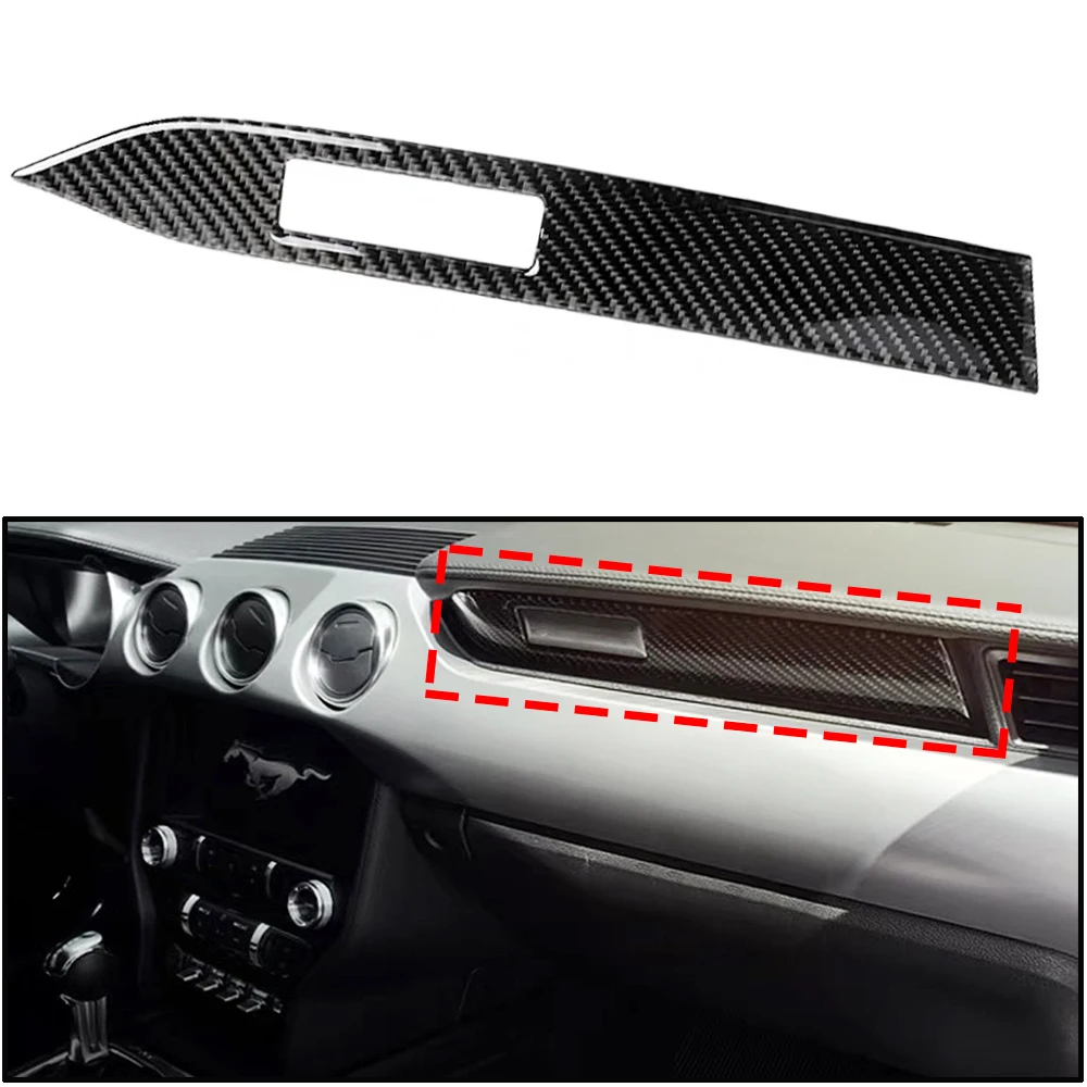 Us 21 86 19 Off Jeazea Carbon Fiber Interior Car Dashboard Decoration Strip Car Styling Sticker Trim For Ford Mustang 2015 2016 2017 Accessories In