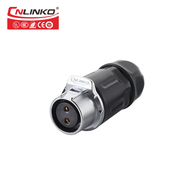 Cnlinko IP67 разъем переменного и постоянного тока 2 штырька быстроразъемный штекер