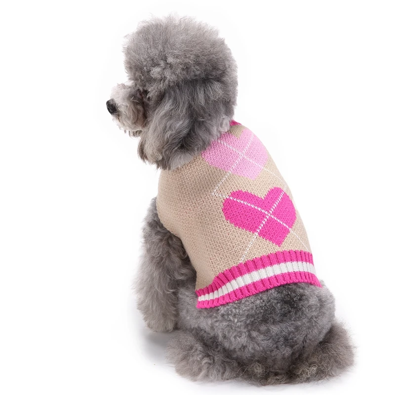 Sweet Hearts Pink Puppy Pet Dog Costumes Large Dog Sweater Coats