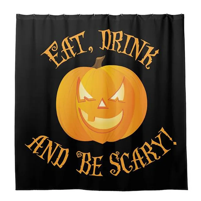 pumpkin witch halloween shower curtains hooks bathroom curtain waterproof fabric polyester bathing home decal bath decor