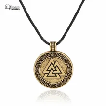 My shape Valknut Odin of скандинавский воин кулон чокер амулет Викинг ожерелье s скандинавские руны талисман эффектное ожерелье