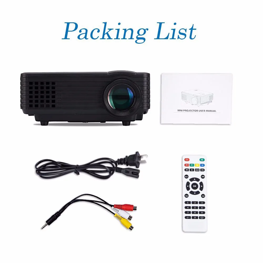 3d HD projector with screen Micro USB projection