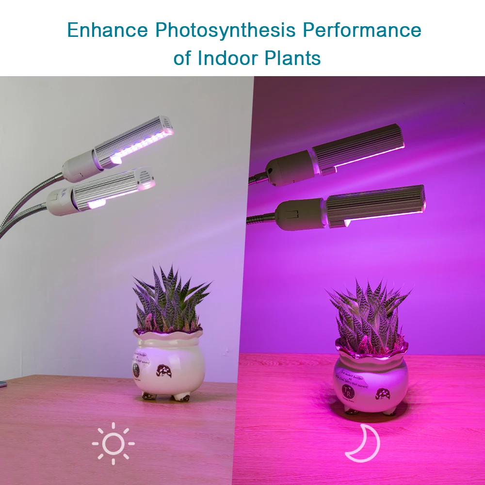 Светодиодный светильник для выращивания растений красный и синий или полный спектр авто с таймером затемнения уровней клип на столе