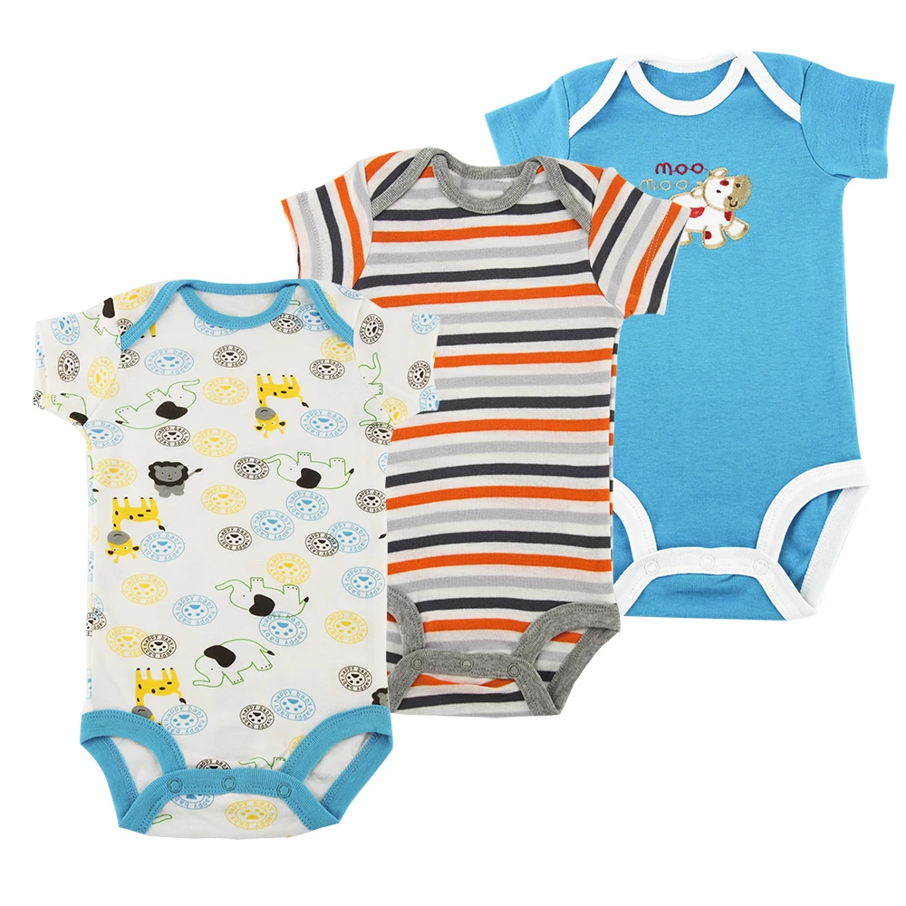 

3/4/5 Pcs Kids Baby Bodysuit Girls Boys Summer Baby Girls Clothing Short Sleeves Sleepwear Newborn Body Bebes Baby Girl Clothes