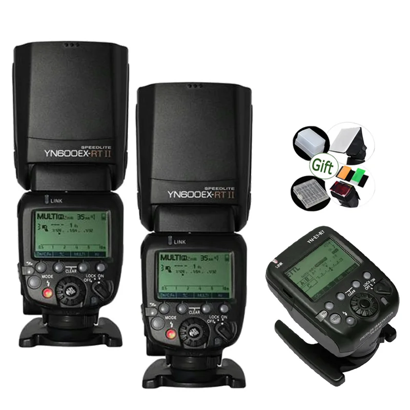Фотовспышка YONGNUO Speedlite 2 шт. трансмиттер GN60 TTL 4G HSS 1/8000s для цифровых зеркальных