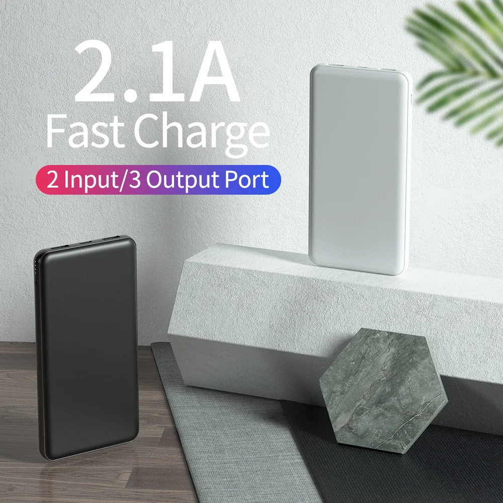 ROCK Power Bank ультратонкое портативное зарядное устройство 10000 мАч Универсальное