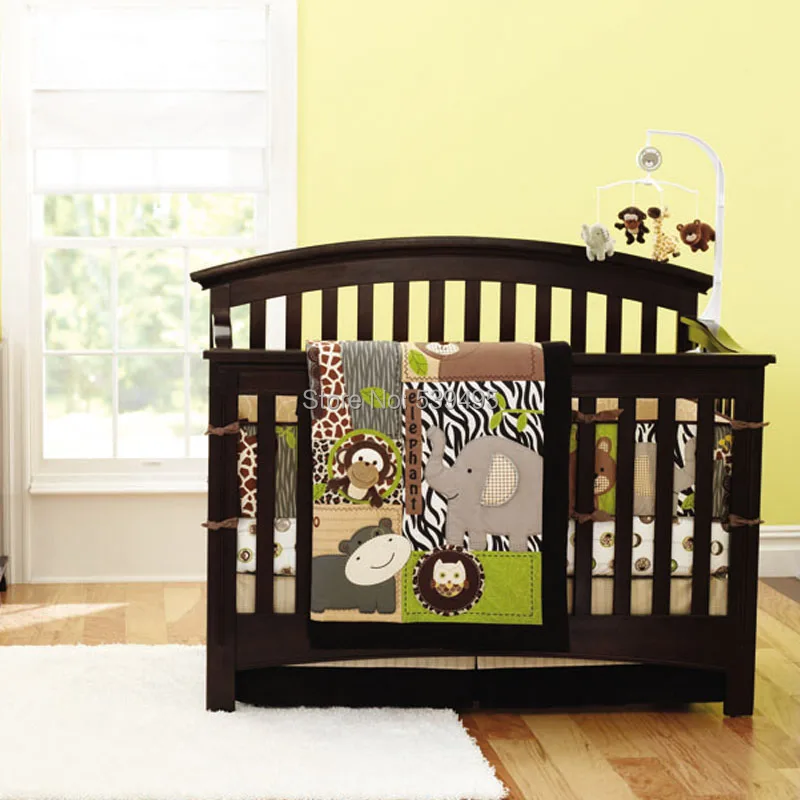 7 Pcs Baby Crib Bedding Set, infant bedroom nursery bedding, cot bedding, animal design for baby boy
7 Pcs Baby Crib Bedding Set, infant bedroom nursery bedding, cot bedding, animal design for baby boy