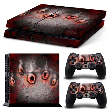 

Free drop shipping top quality blood design for PS4 console and Two 2 controllers skin sticker decals covers #TN-PS4-0073