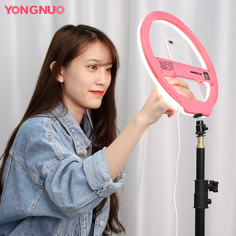 

YONGNUO YN128 3200K-5500K Camera Photo Studio Phone Video 128 LED Ring Light Photography Dimmable Ring Lamp