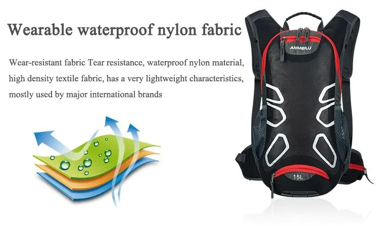 Bolsa da Motocicleta Capacete à Prova Água com Capa de Chuva Anmeilu Ciclismo Respirável Mochila Bolsa Dwaterproof 11 Sistemas de transporte
