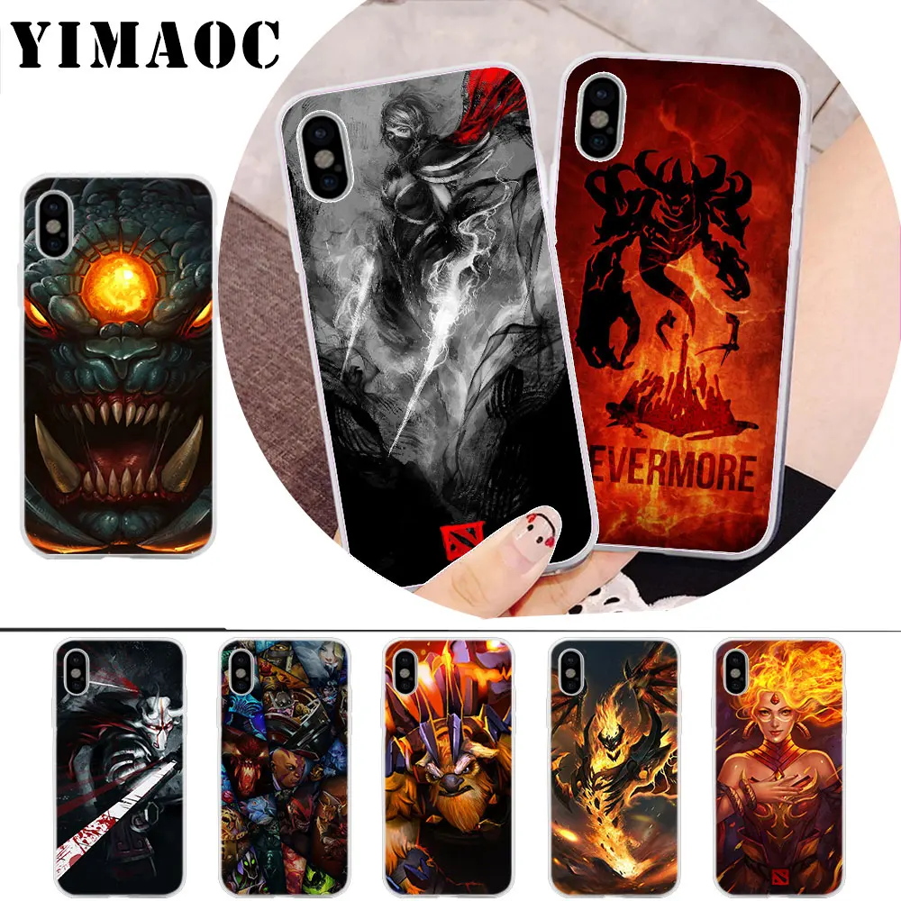 

YIMAOC Shadow Fiend Dota 2 Soft Silicone Case for iPhone X r s Xr Xs Max 8 7 6S 6 Plus 5 5s SE