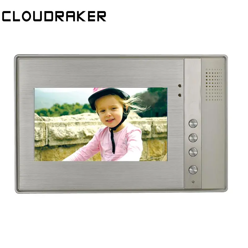 standard CLOUDRAKER 7 дюймов внутренний монитор видео телефон двери дверной звонок Домофон Система разблокировки настенный монтаж - Цвет: standard