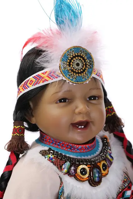 Silicone Reborn Baby Doll Toys Native American Indians